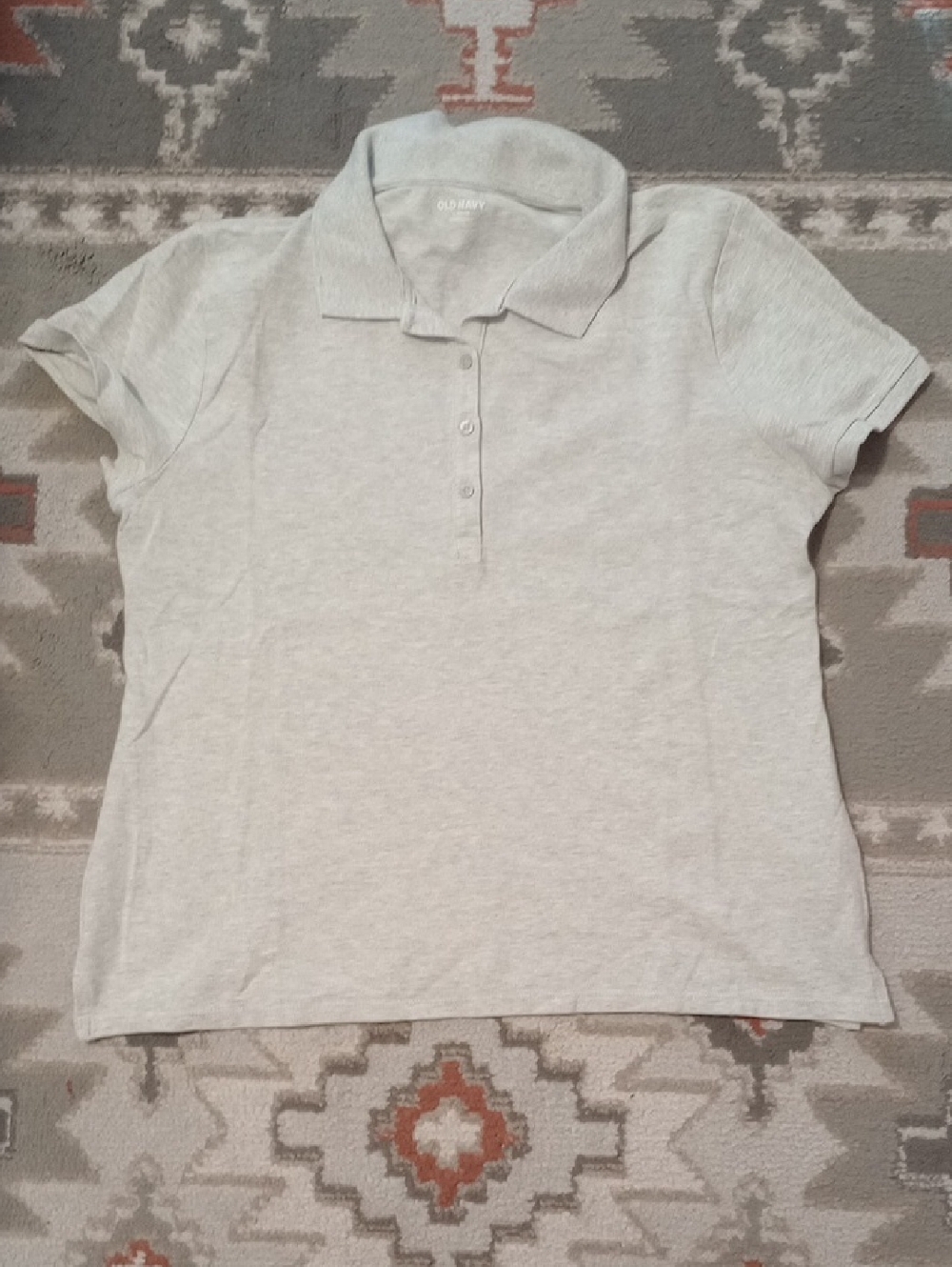 Old Navy Women's Light Gray Polo Top PL